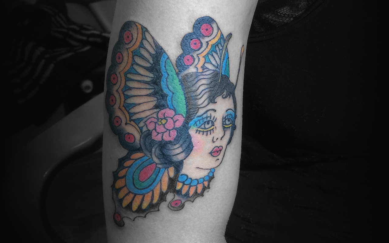 tattoo-papillon-oldschool